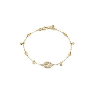 GUCCI Interlocking Diamond Bracelet Unisex Yellow Gold  for sale