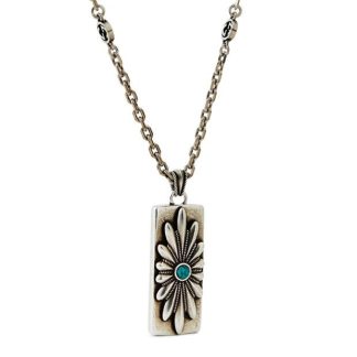 GUCCI Interlocking G Flower Necklace Unisex Silver/Green  for sale