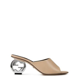 GUCCI Interlocking G Heeled Sandals Women Skin Rose  for sale