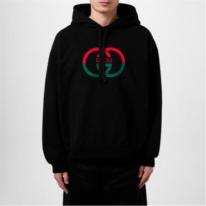 GUCCI Interlocking G Hoodie Men Black/Mc  for sale