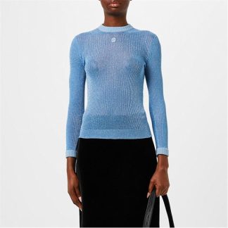 GUCCI Interlocking G Knit Top Women Sky/Mix  for sale