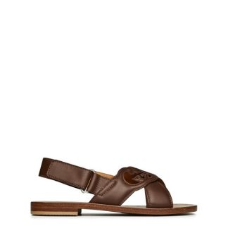 GUCCI Interlocking  G Sandals Junior Kids Brown 2361  for sale