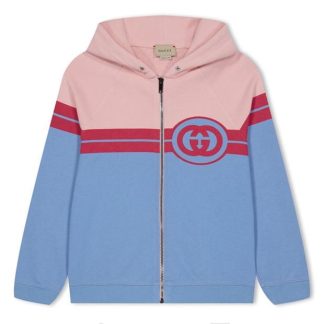 GUCCI Interlocking G Zip Hoodie Juniors Kids Zip Hoodies Multi 6372 for sale