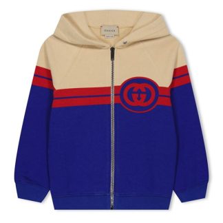 GUCCI Interlocking G Zip Hoodie Juniors Kids Zip Hoodies Multi 7524 for sale