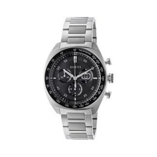 GUCCI Interlocking Watch Unisex Black/Silver  for sale