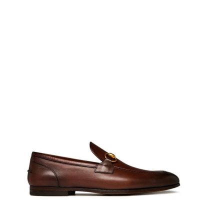 GUCCI Jordaan Leather Loafers Men Loafers Brown for sale