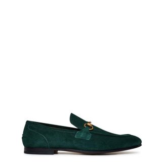 GUCCI Jordaan Suede Loafer Men Loafers Green for sale