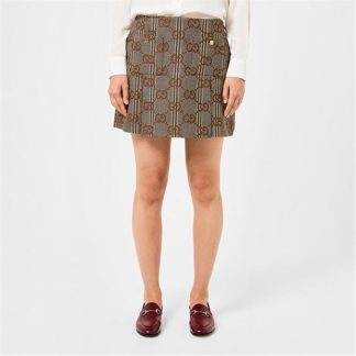 GUCCI Jumbo Gg Skirt Women Beige/Brown/  for sale