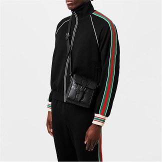 GUCCI Jumbo Gg Small Messenger Bag Unisex Black  for sale