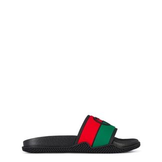 GUCCI Junior Gg Sliders Kids Blk/Red 8815  for sale