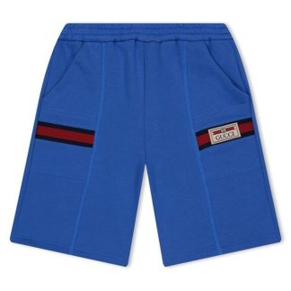 GUCCI Labelled Cotton Shorts Kids Blue 4573  for sale