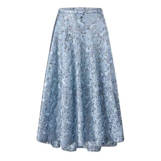 GUCCI LamÉ Butterflies Brocade Skirt. Women Glossy Sky  for sale