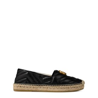 GUCCI Leather Pilar Espadrilles Women Black 1000  for sale