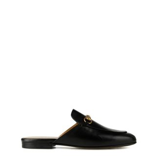 GUCCI Leather Princeton Slippers Women Flat Mules Black 1000 for sale