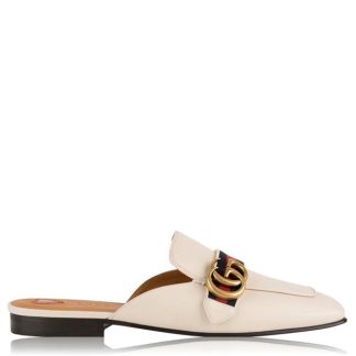 GUCCI Leather Slipper Women White 9061  for sale