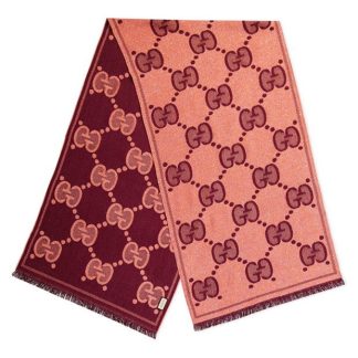 GUCCI Metallised Jacquard Scarf Women Scarves Pink 7973 for sale