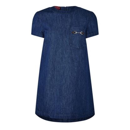 GUCCI Mini Denim Dress Women Dark Blue/Mix  for sale