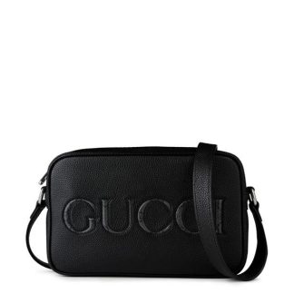 GUCCI Mini Logo Shoulder Wash Bag Unisex Black  for sale