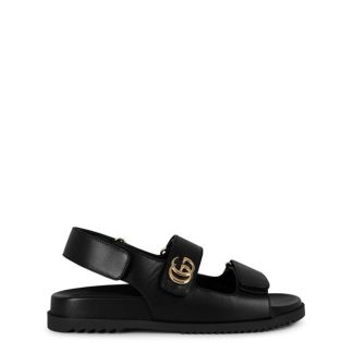 GUCCI Mortiz Open-Toe Leather Sandals Women Nero  for sale