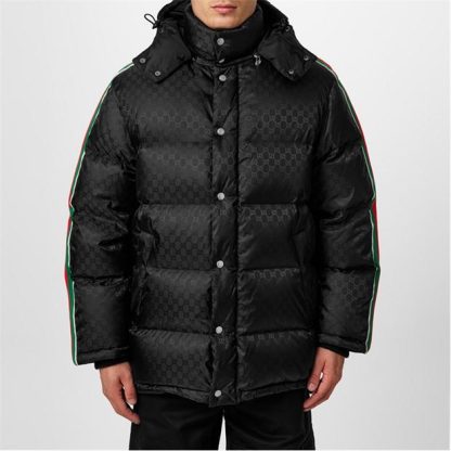 GUCCI Nylon Gg Jacquard Web Jacket Men Black/Mix  for sale