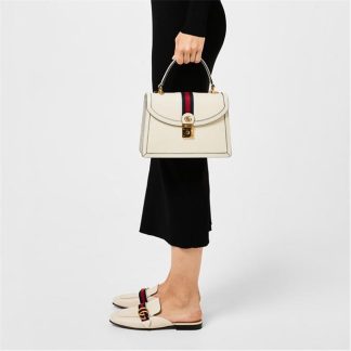 GUCCI Ophida Small Top Handle Bag Women White 8454  for sale