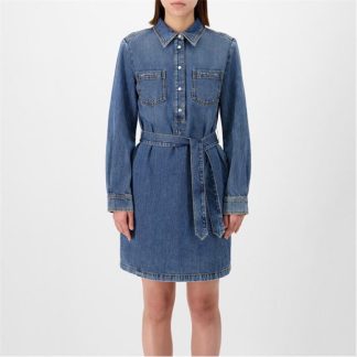 GUCCI Organic Denim Horsebit Dress Women Blue/Mix  for sale