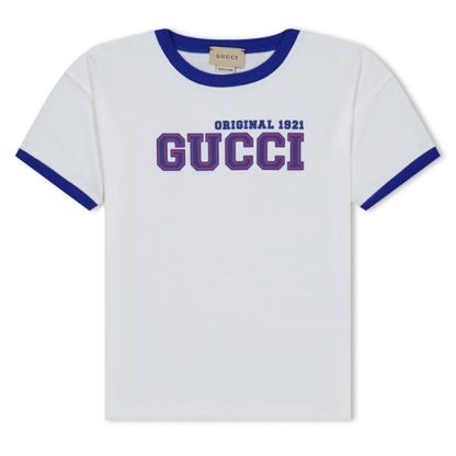 GUCCI Orginal 1921 Cotton T-Shirt Juniors Kids Regular Fit T-Shirts Multi 9332 for sale