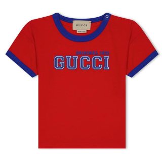 GUCCI Original 1921 Cotton T-Shirt Infants Kids Red/Blu 6344  for sale