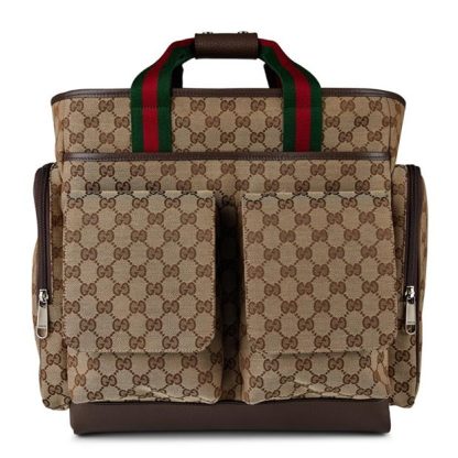 GUCCI Original Gg Baby Changing Bag Unisex Beige 8641  for sale