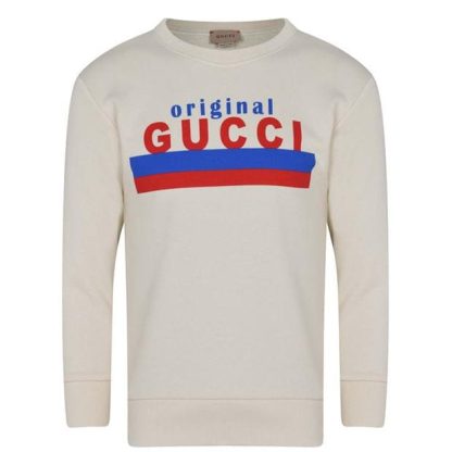 GUCCI Original Sweatshirt Kids White 9074  for sale