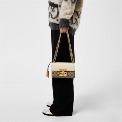 GUCCI Padlock Small Gg Shoulder Bag Women Beige 9763  for sale