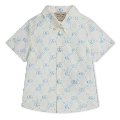 GUCCI Peter Rabbit X Gucci Cotton Shirt Infant Boys Kids Ivory 9183  for sale