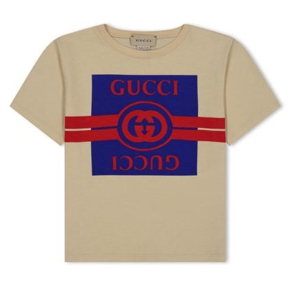 GUCCI Printed Cotton Jersey T-Shirt Juniors Kids Regular Fit T-Shirts Multi 7524 for sale