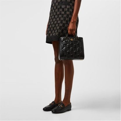 GUCCI Quilted MatelassÉ Mini Bag Women Black/Natural  for sale