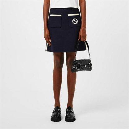 GUCCI Retro Tweed Skirt Women Admiral Dk B  for sale