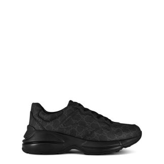 GUCCI Rhyton Gg Sneakers Men Chunky Trainers Black for sale