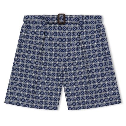 GUCCI Tailored Jacquard Shorts Juniors Kids Grey 4262  for sale