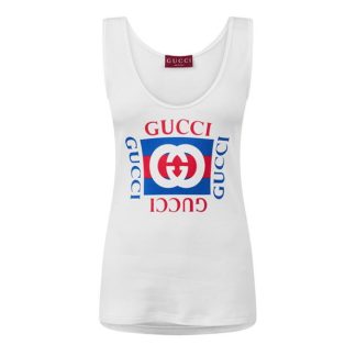 GUCCI Tank Top Women White/Sky Blue  for sale