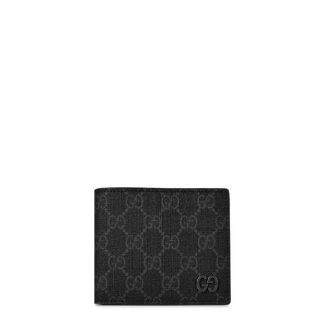 GUCCI Wallet With Gg Detail Unisex Billfold Wallets Steel/Black for sale