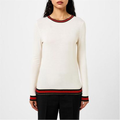 GUCCI Web Knit Jumper Women White 9076  for sale