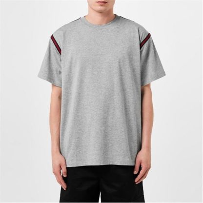 GUCCI Web T-Shirt Men Grey Melange  for sale