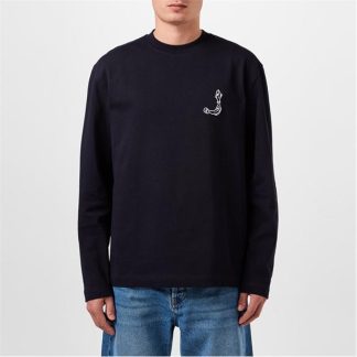 JACQUEMUS Jacq Le Mer LS T Sn43 Men Dark Navy  for sale