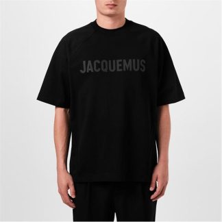 JACQUEMUS Jacq Le Typo Tee Sn05 Men Black  for sale