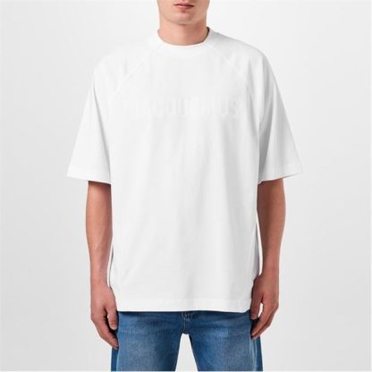 JACQUEMUS Jacq Le Typo Tee Sn05 Men White  for sale