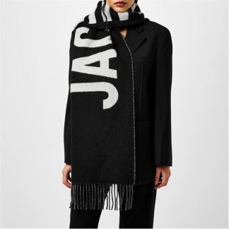 JACQUEMUS L'Écharpe Scarf Women Scarves Black/White for sale