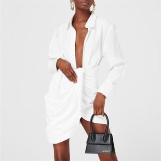 JACQUEMUS La Bahia Mini Dress Women Mini Dresses White 100 for sale