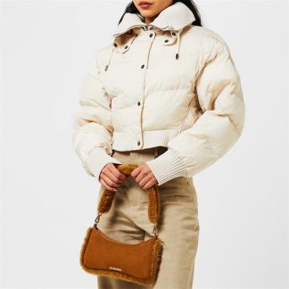 JACQUEMUS La Courte Puffer Jacket Women Off-White  for sale