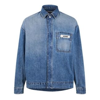 JACQUEMUS La De Nimes Overshirt Men Blue  for sale