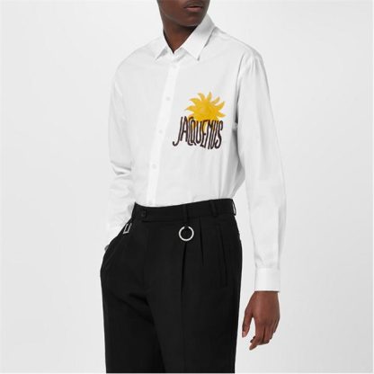 JACQUEMUS La Graphic Shirt Men Prnt Yllw 1Av  for sale