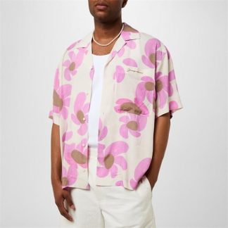 JACQUEMUS La Jean Shirt Men Print Pink F  for sale